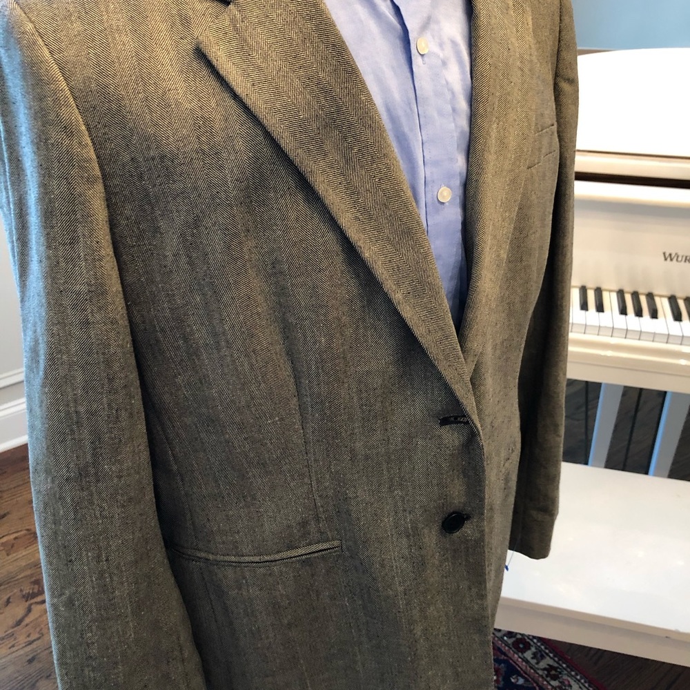 Lauren by Ralph Lauren Silk Linen Wool Blazer 38 S